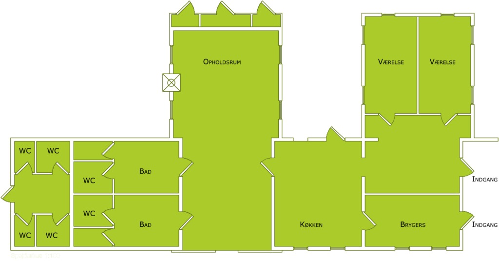 Plan over spejderhytten