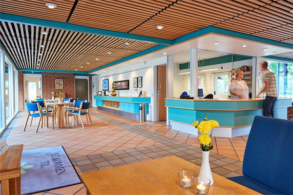 Receptionen på Pindstrup Centret